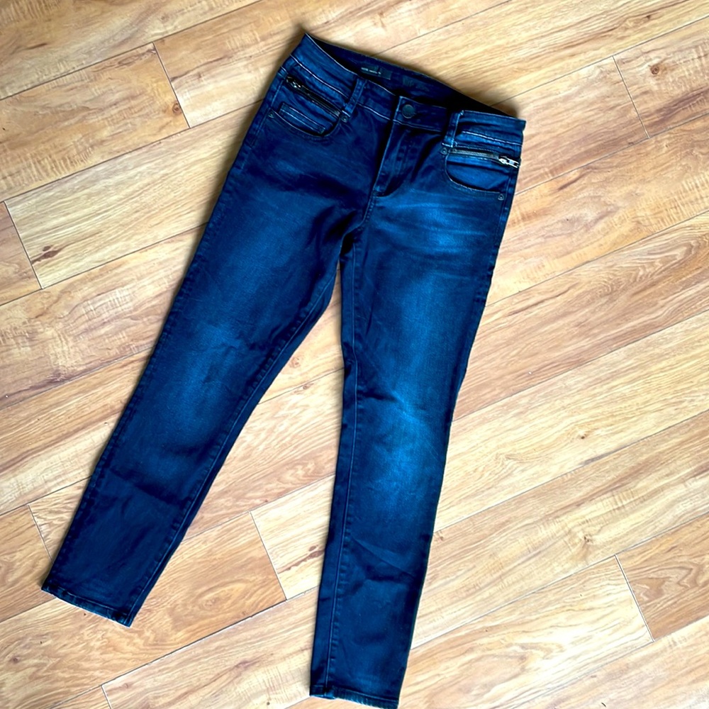 Kut from the Kloth Dark Wash Reese Ankle Skinny Jeans